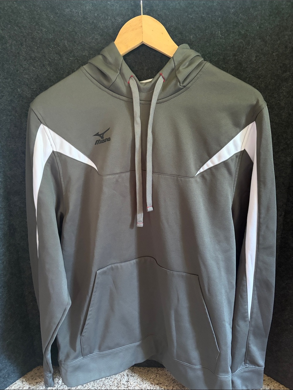 Mizuno Charcoal Hoodie with White Panels